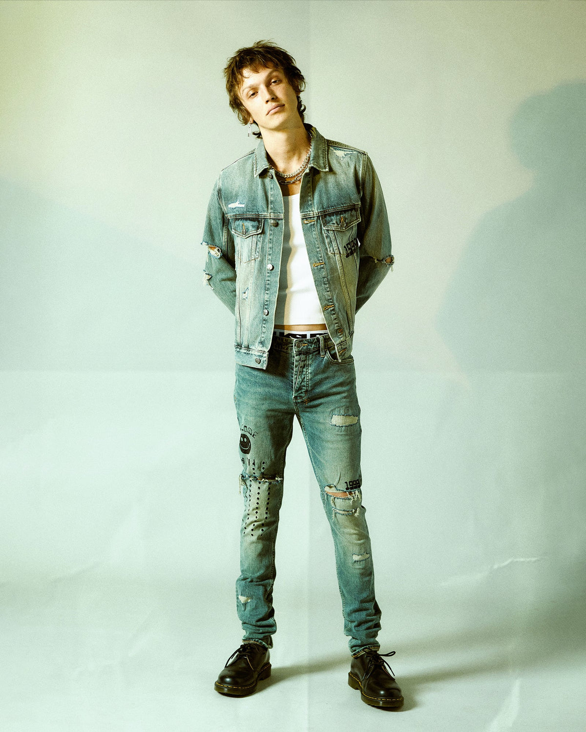 MENS VAN WINKLE THROW BAK TRASH DENIM JEANS