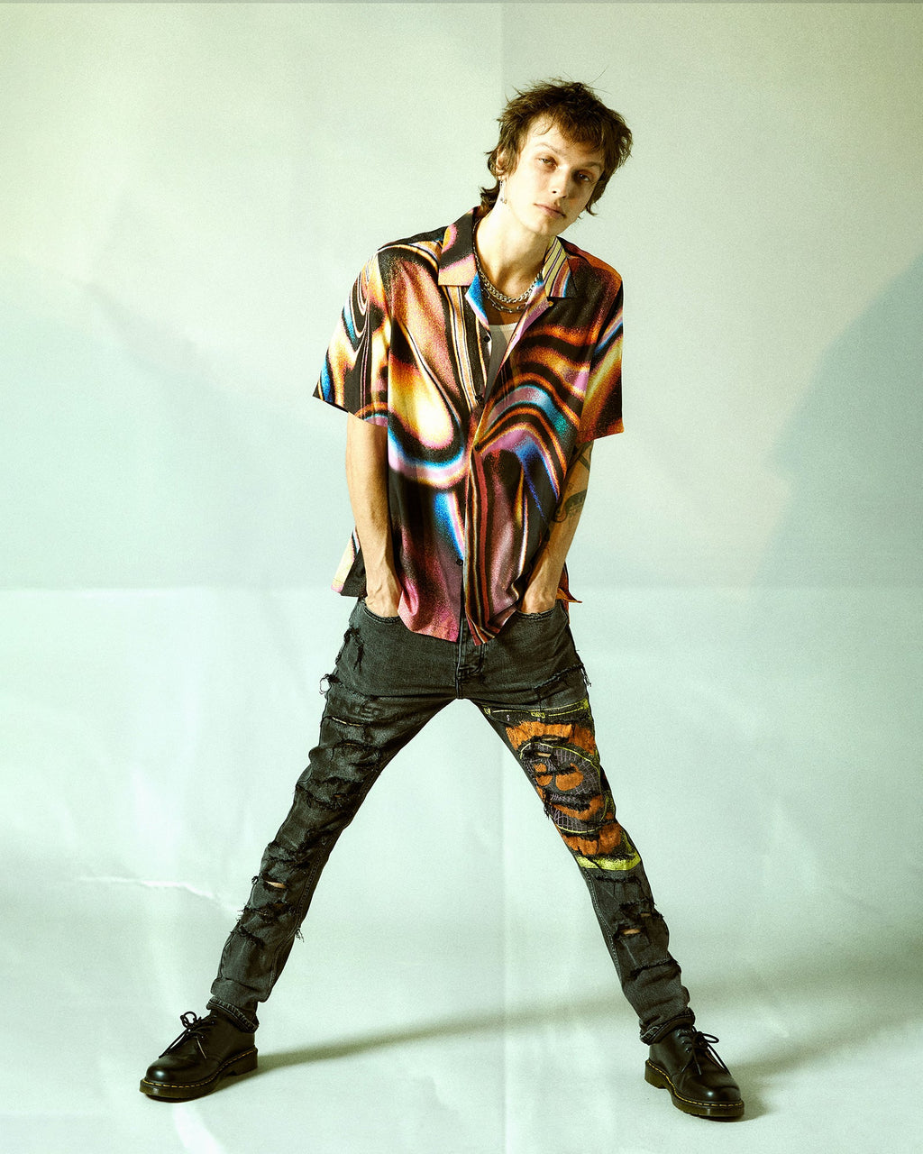 MENS MIND STATE RESORT SS SHIRT MULTI SHIRTS