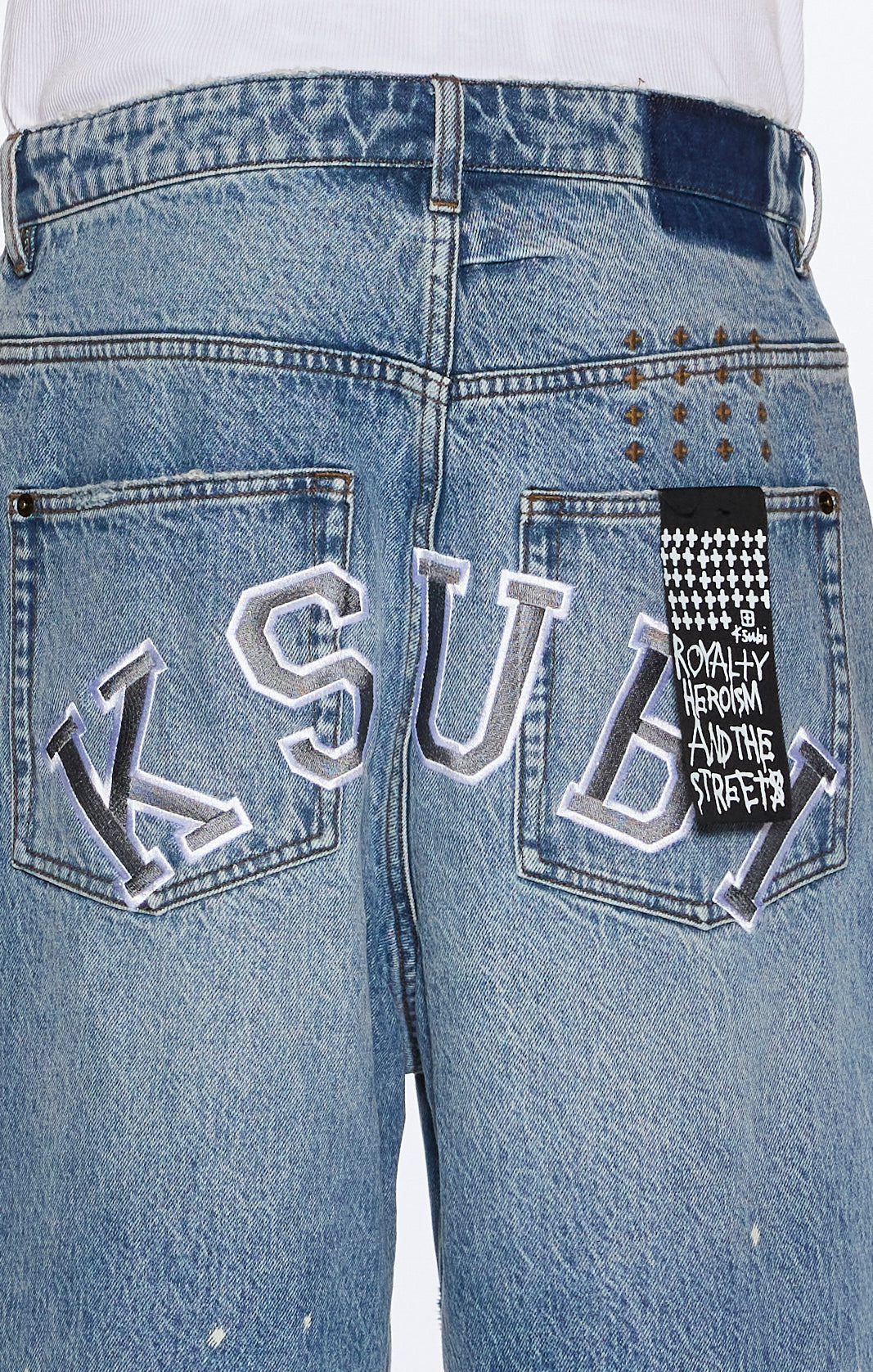 MAXX SHORT 70&#39;S BLUE TRASHED