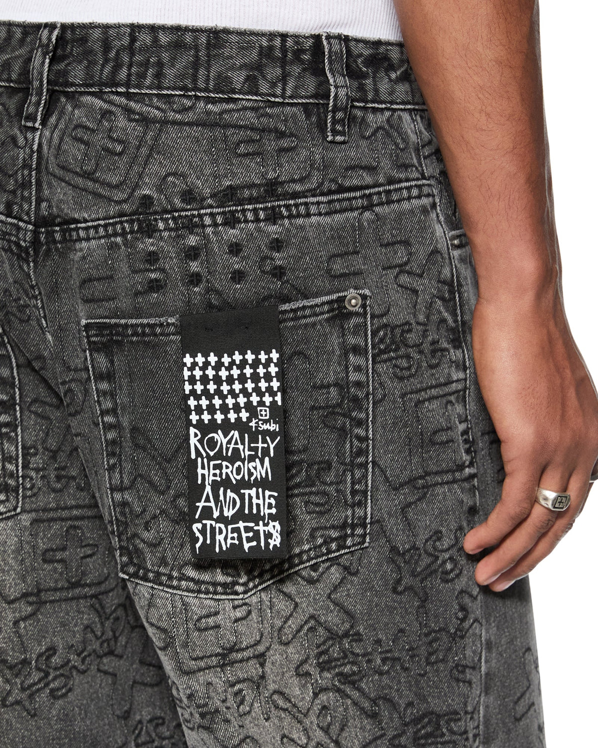 MENS MAXX STENCIL STITCH DENIM JEANS