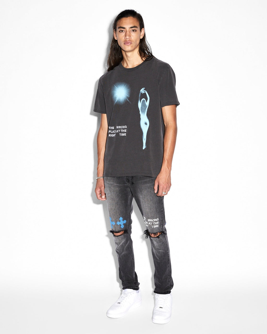 Mens Chitch Right Time Black Slim Denim Jeans - Black