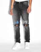 Mens Chitch Right Time Black Slim Denim Jeans - Black