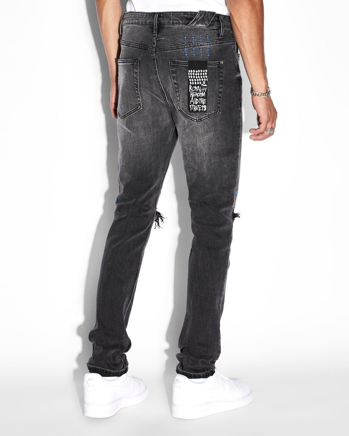 Mens Chitch Right Time Black Slim Denim Jeans - Black