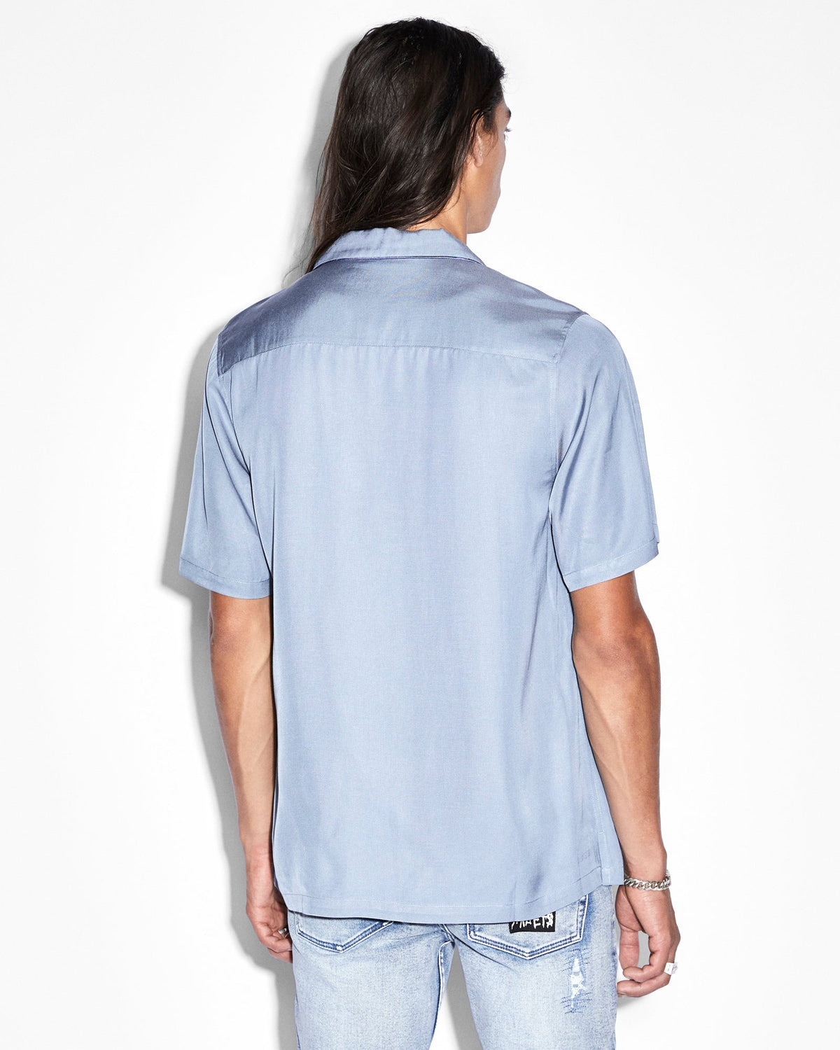 Mens Downtown Ss Shirt Lake Regular Shirts - Blue