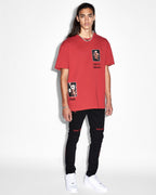 Mens Icons Biggie Ss Tee Crimson Oversized Tees - Red