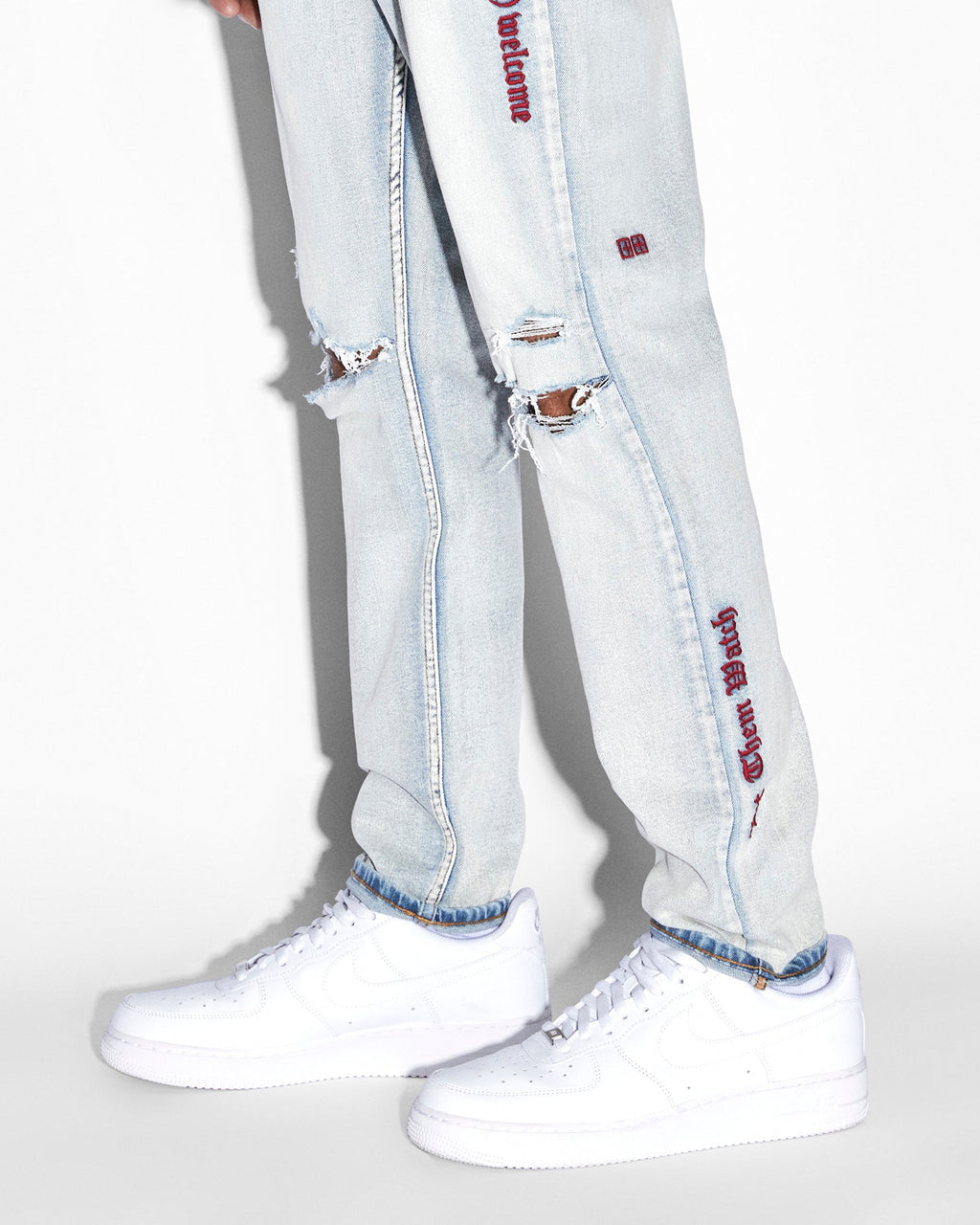 Mens Wolfgang Icons Tapered Denim Jeans - Denim