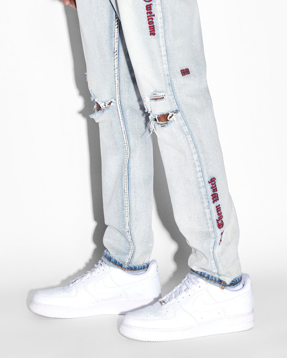 Mens Wolfgang Icons Tapered Denim Jeans - Denim