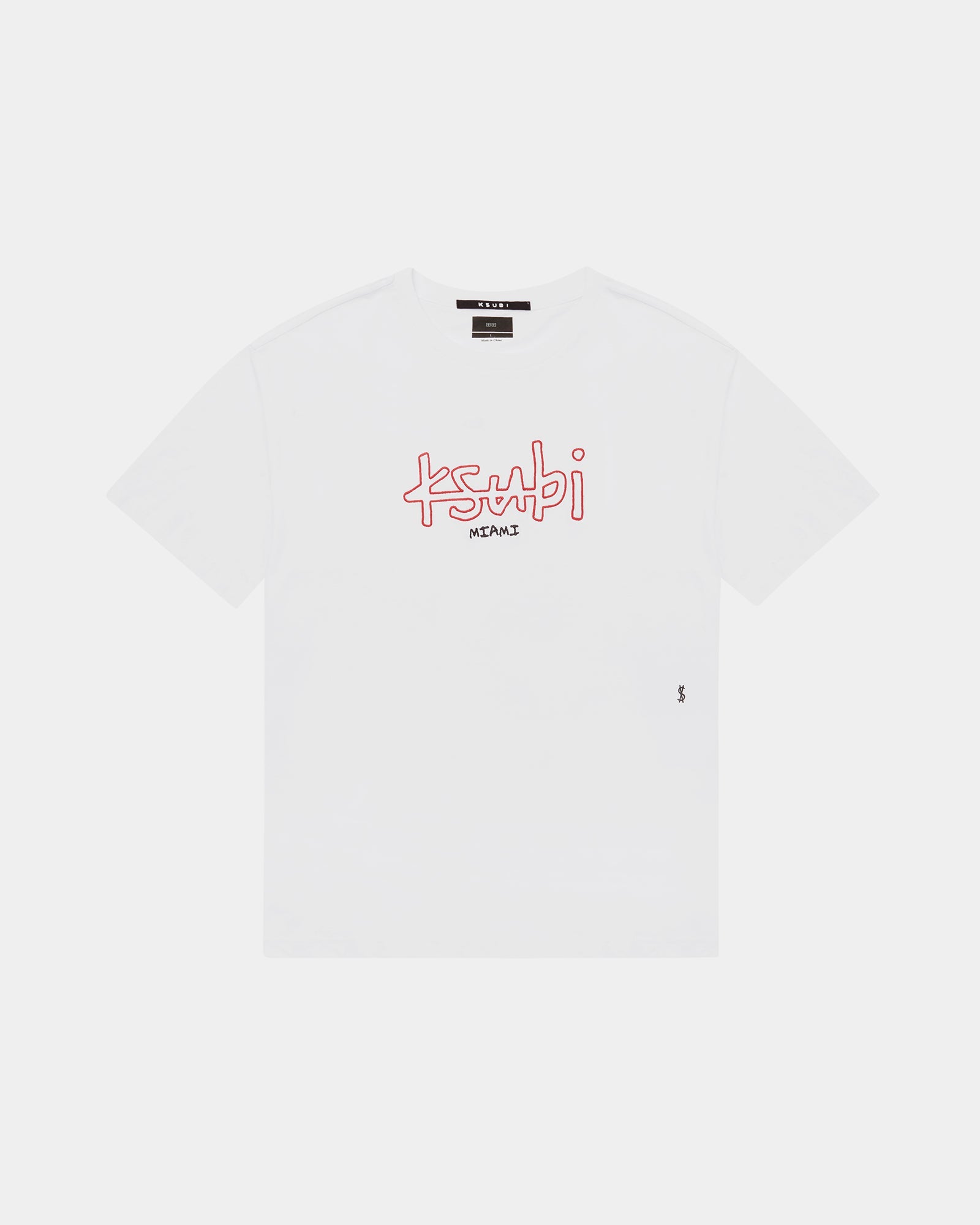 MENS  MIAMI 4X4 BIGGIE SS TEE TRU WHITE OVERSIZED TEES