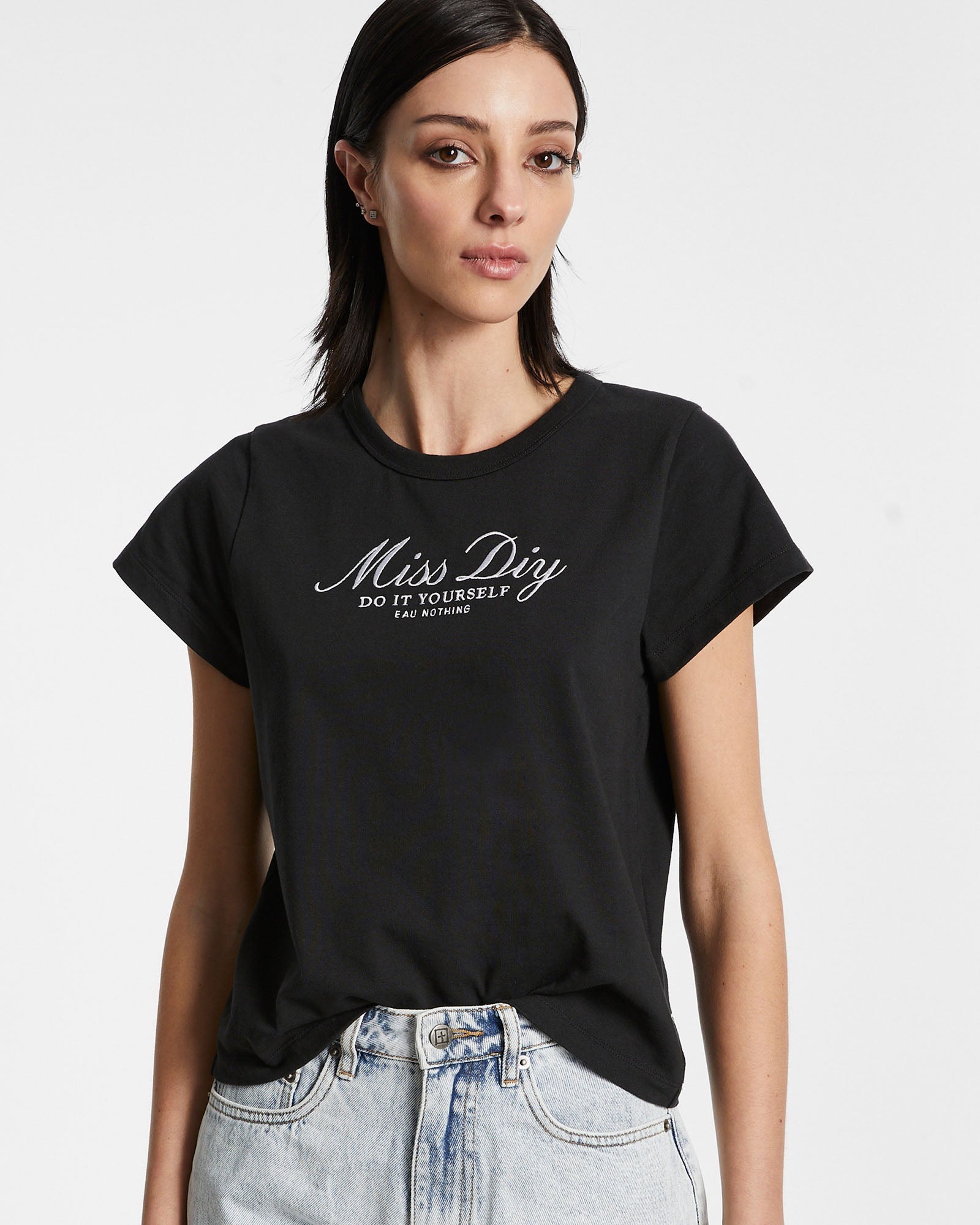 MISS DIY MINI SS TEE JET BLACK