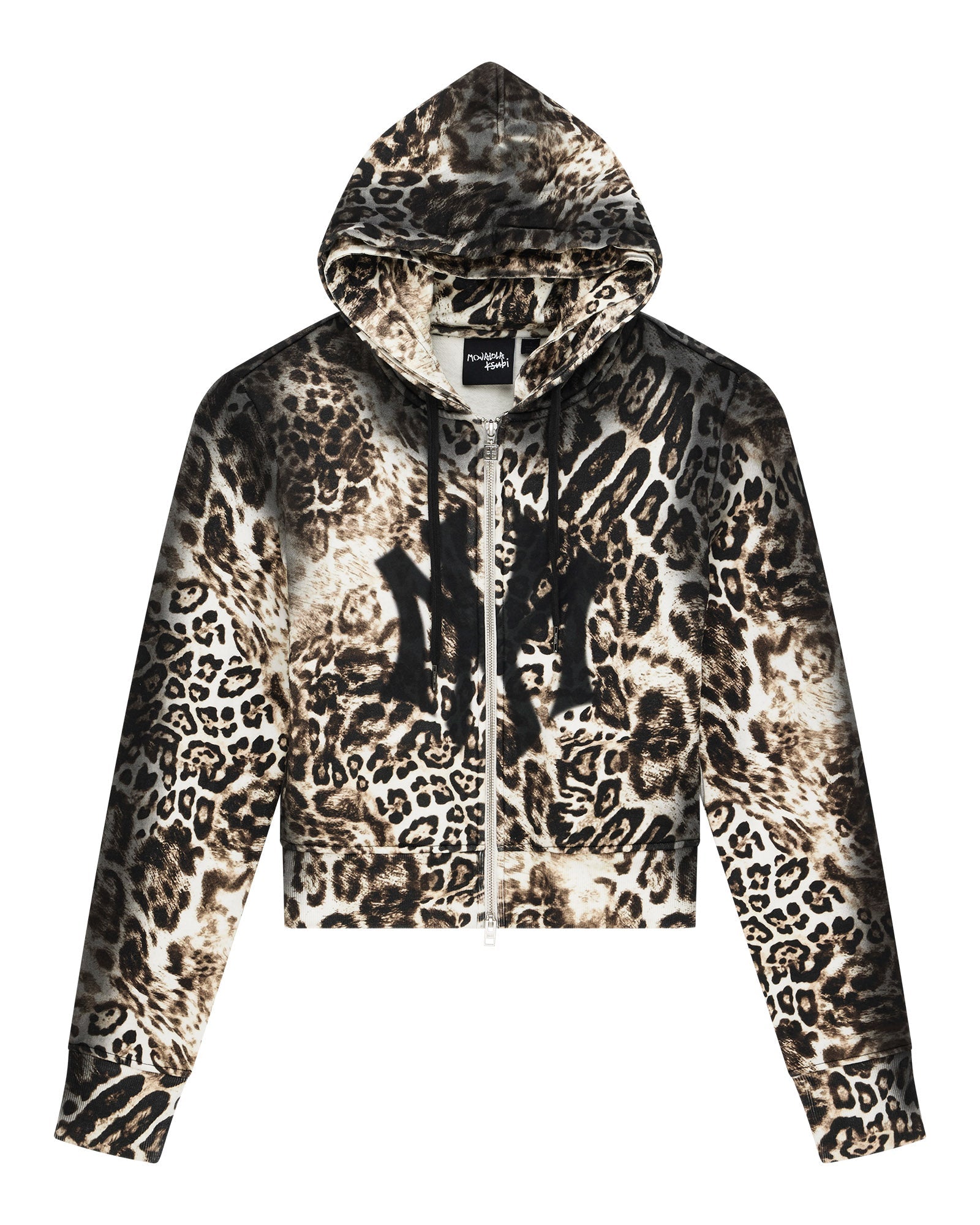 MOWALOLA ZIP HOODIE CHEETAH