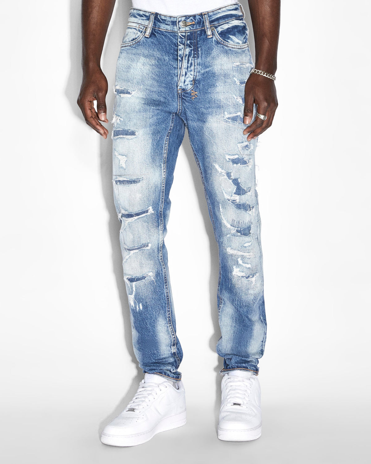 MENS VAN WINKLE TEKTONIK DIALLED DENIM JEANS