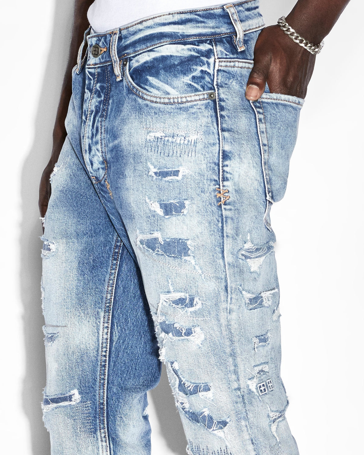 MENS VAN WINKLE TEKTONIK DIALLED DENIM JEANS