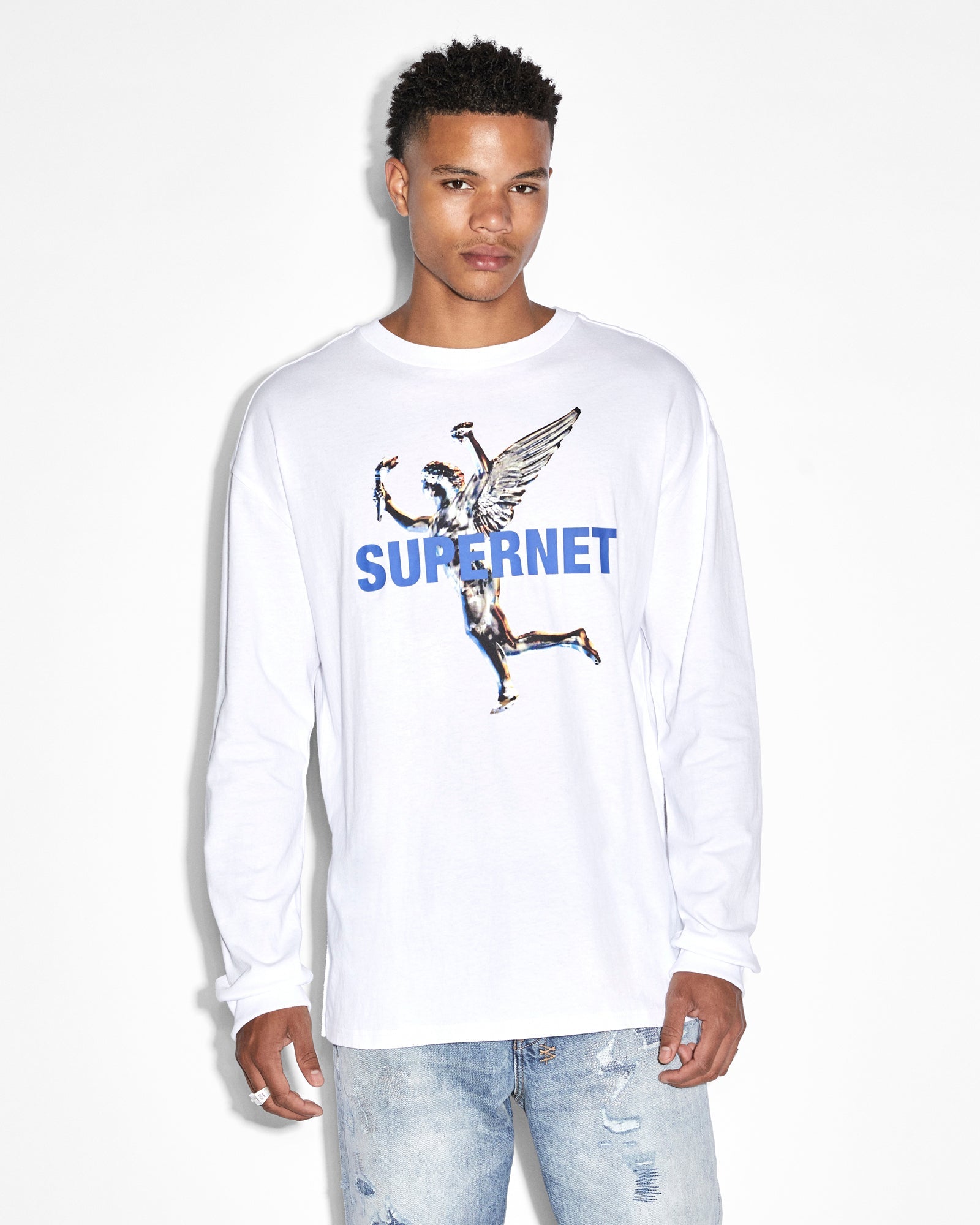 MENS ROLLS KASH LS TEE TRU WHITE REGULAR TEES