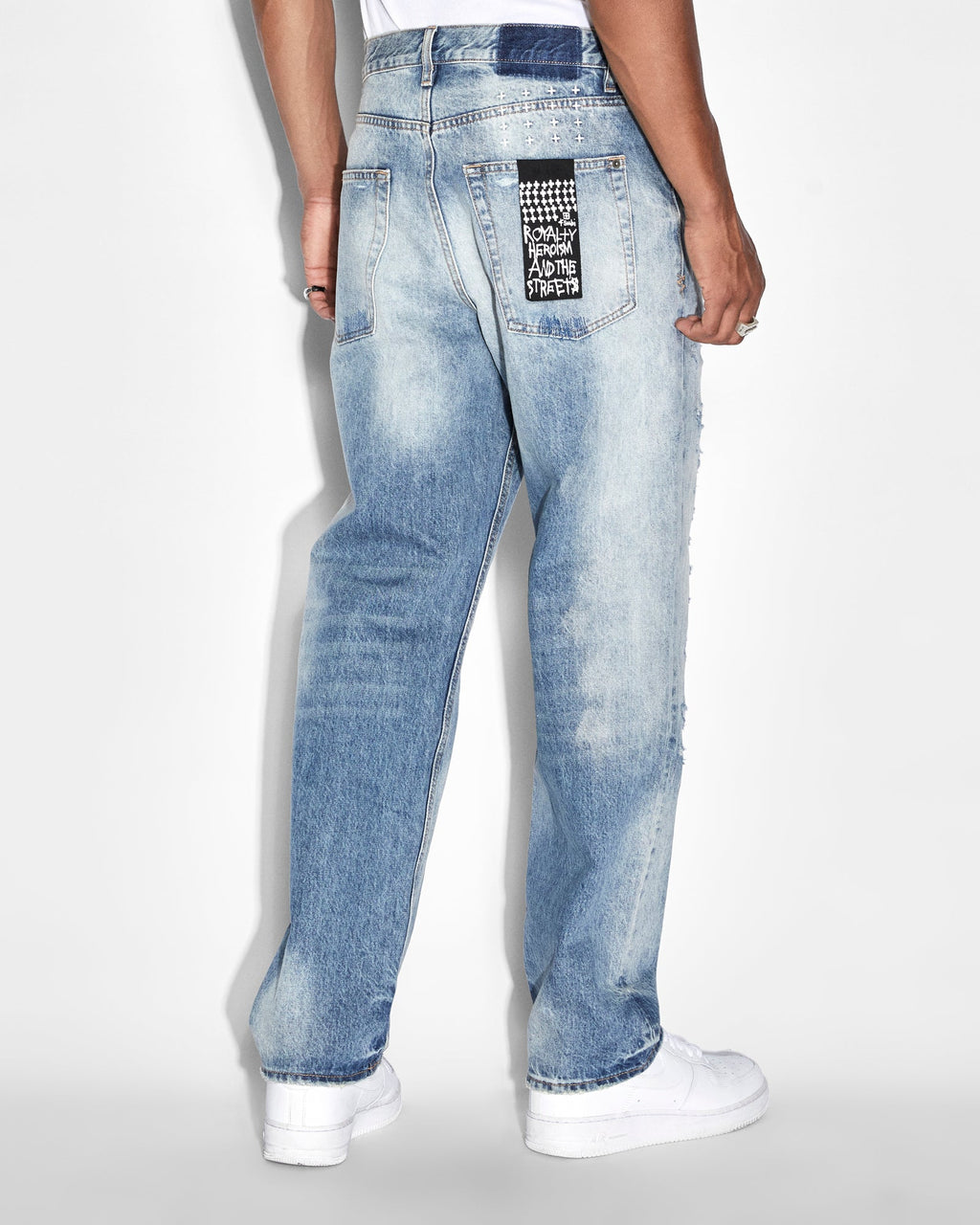 MENS ANTI K TEKTONIK DIALLED DENIM JEANS