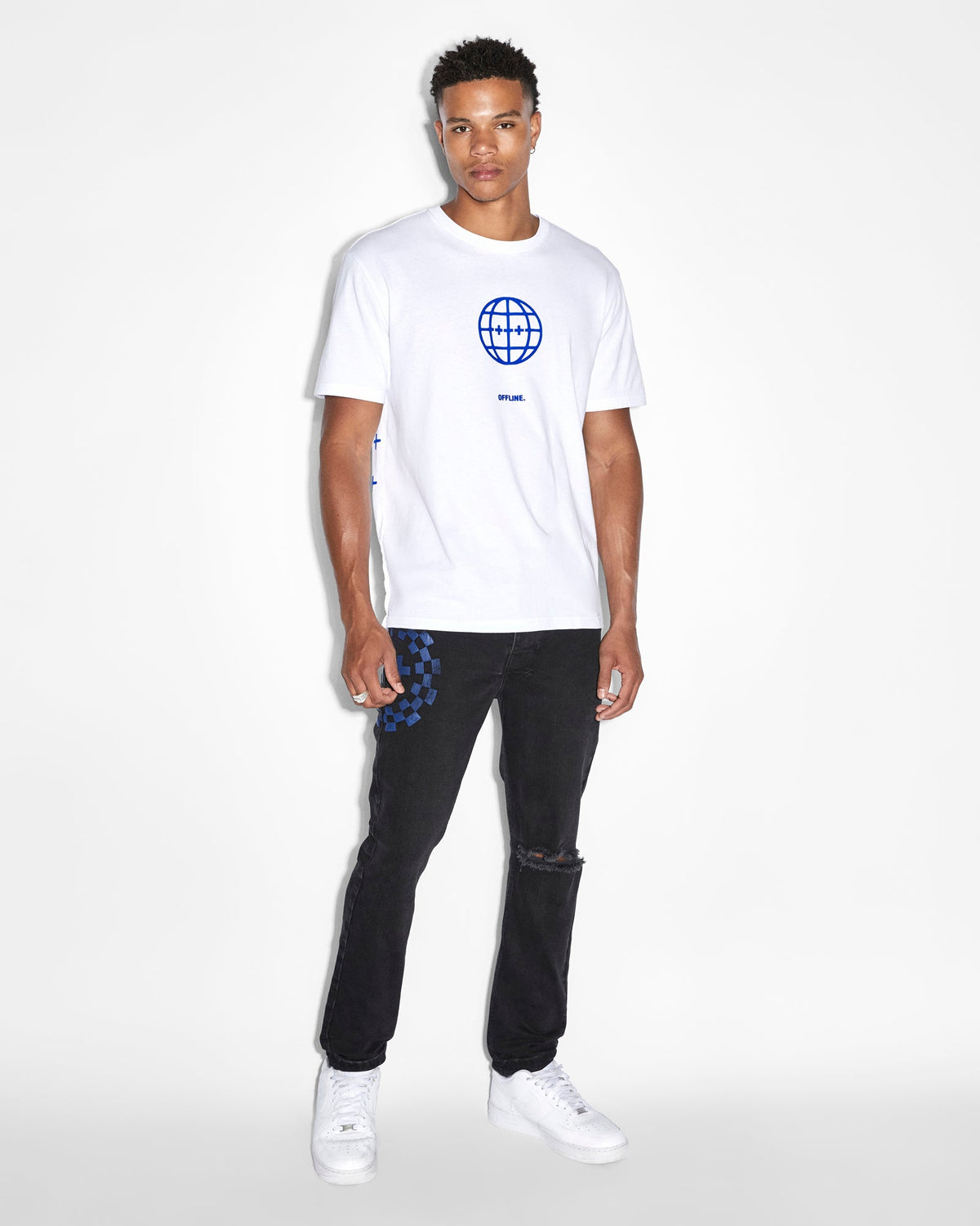 Mens Chitch Team Slim Denim Jeans - Black