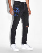Mens Chitch Team Slim Denim Jeans - Black