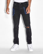 Mens Chitch Team Slim Denim Jeans - Black