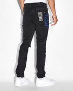 Mens Chitch Team Slim Denim Jeans - Black
