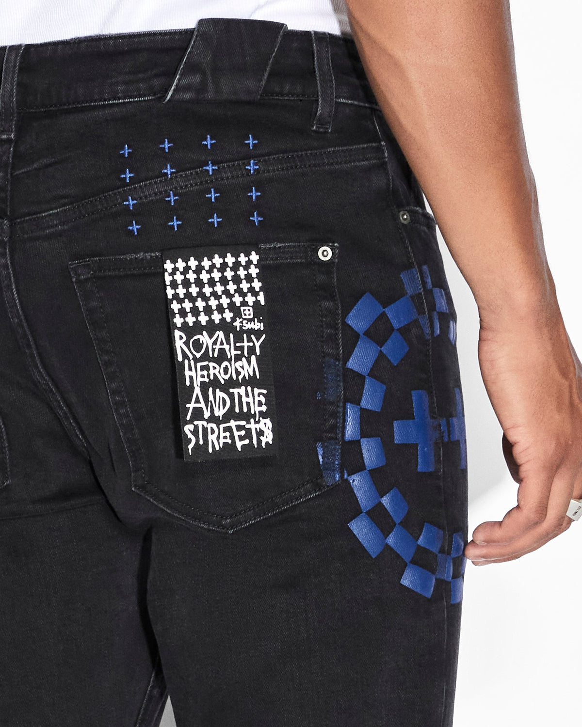 Mens Chitch Team Slim Denim Jeans - Black