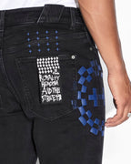 Mens Chitch Team Slim Denim Jeans - Black