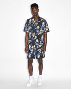 Mens Hyperflower Resort Ss Shirt Black Regular Shirts - Multi Colour