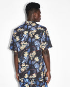 Mens Hyperflower Resort Ss Shirt Black Regular Shirts - Multi Colour