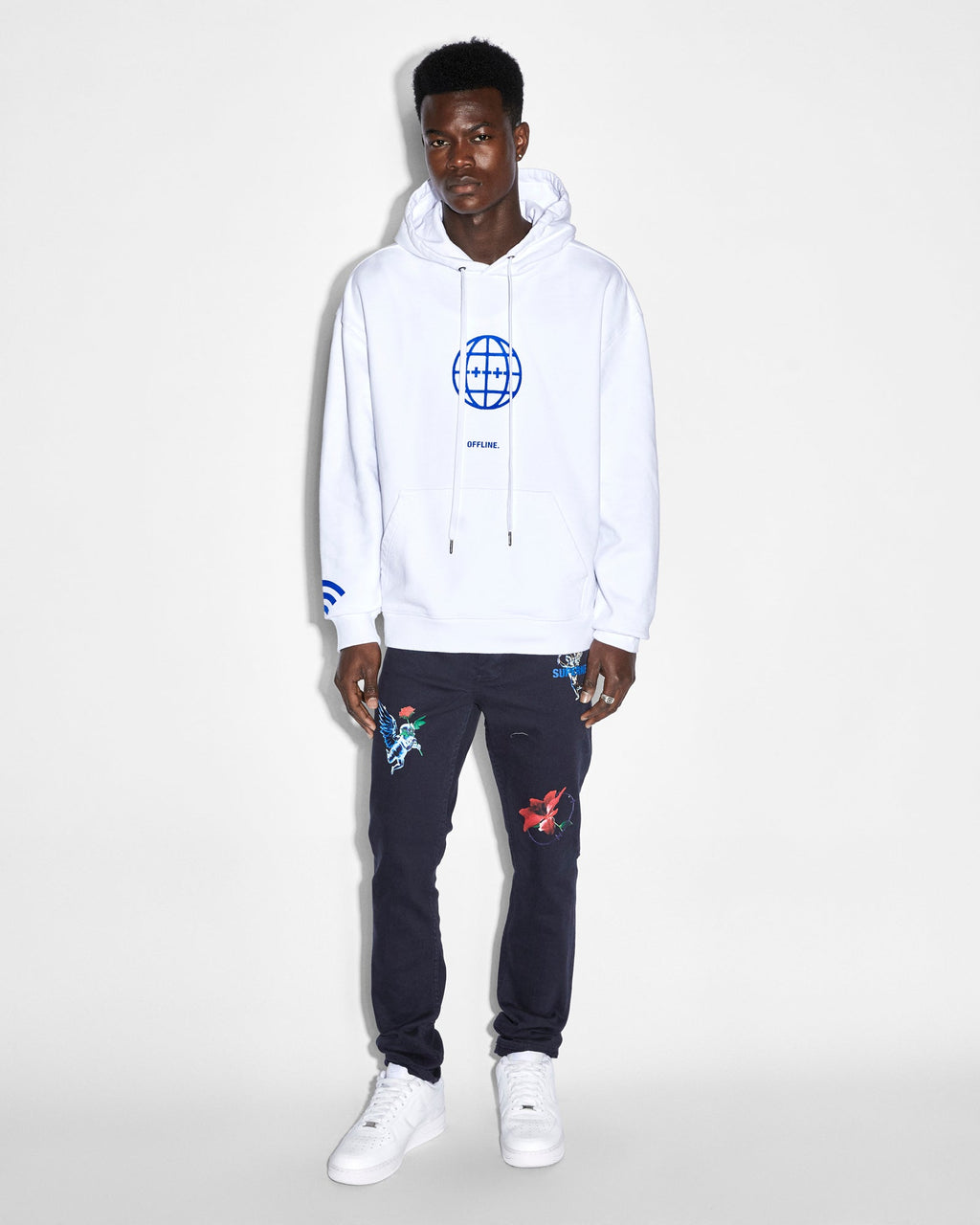 MENS OFFLINE BIGGIE HOODIE TRU WHITE FLEECE