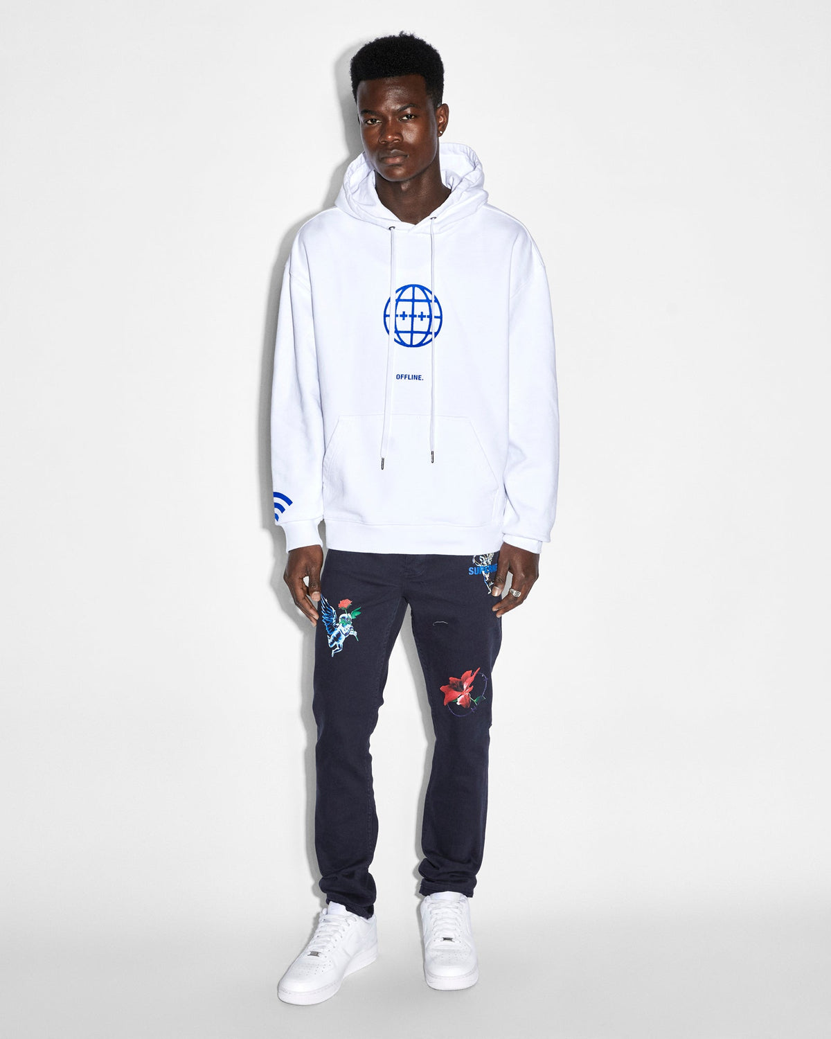 MENS OFFLINE BIGGIE HOODIE TRU WHITE FLEECE