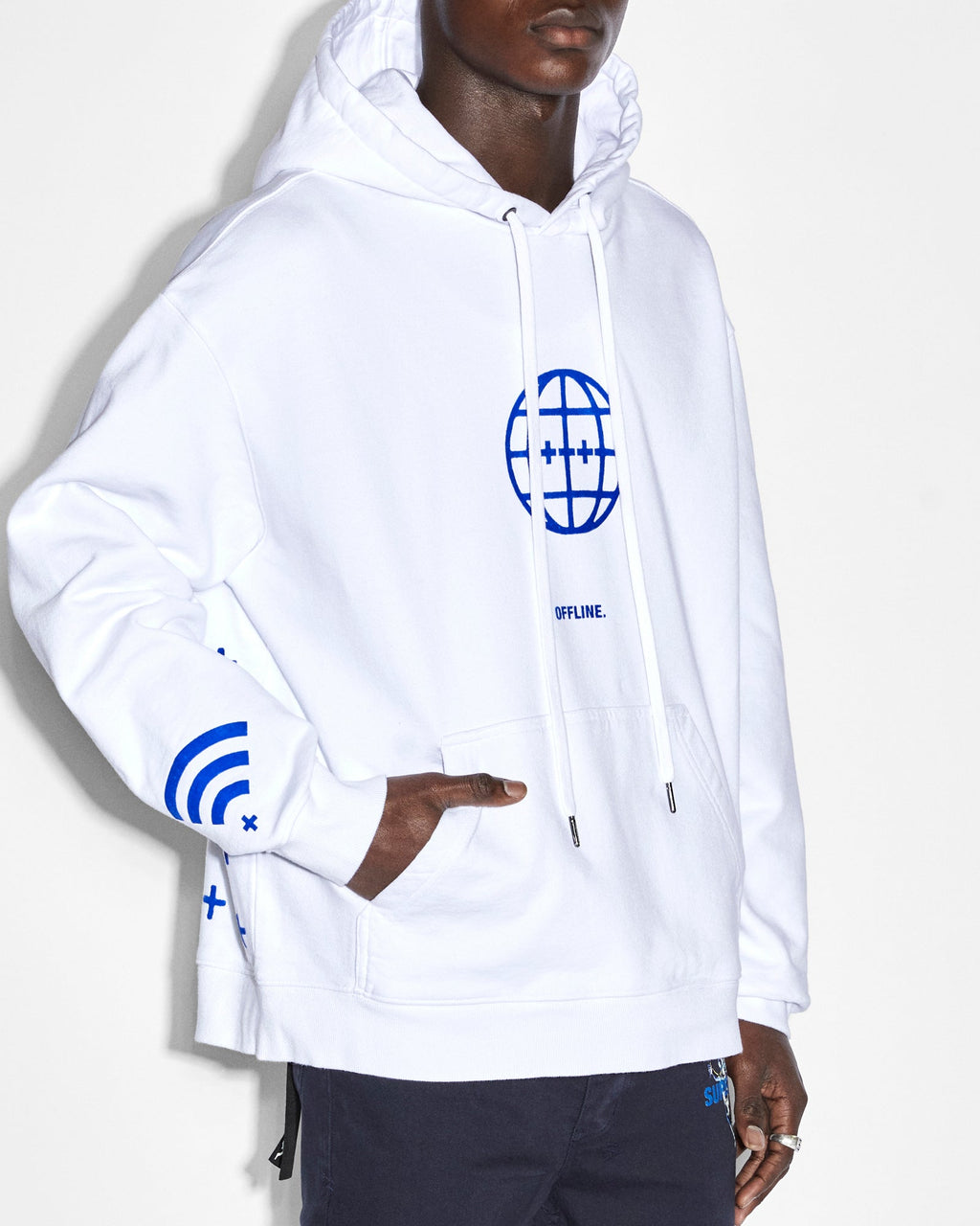 MENS OFFLINE BIGGIE HOODIE TRU WHITE FLEECE