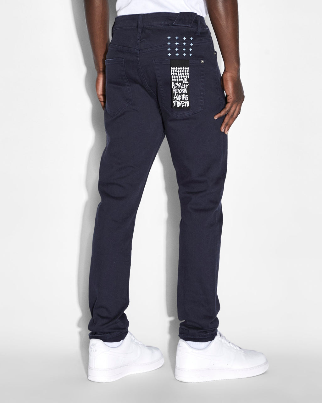 Mens Chitch Nft Navy Slim Denim Jeans - Denim