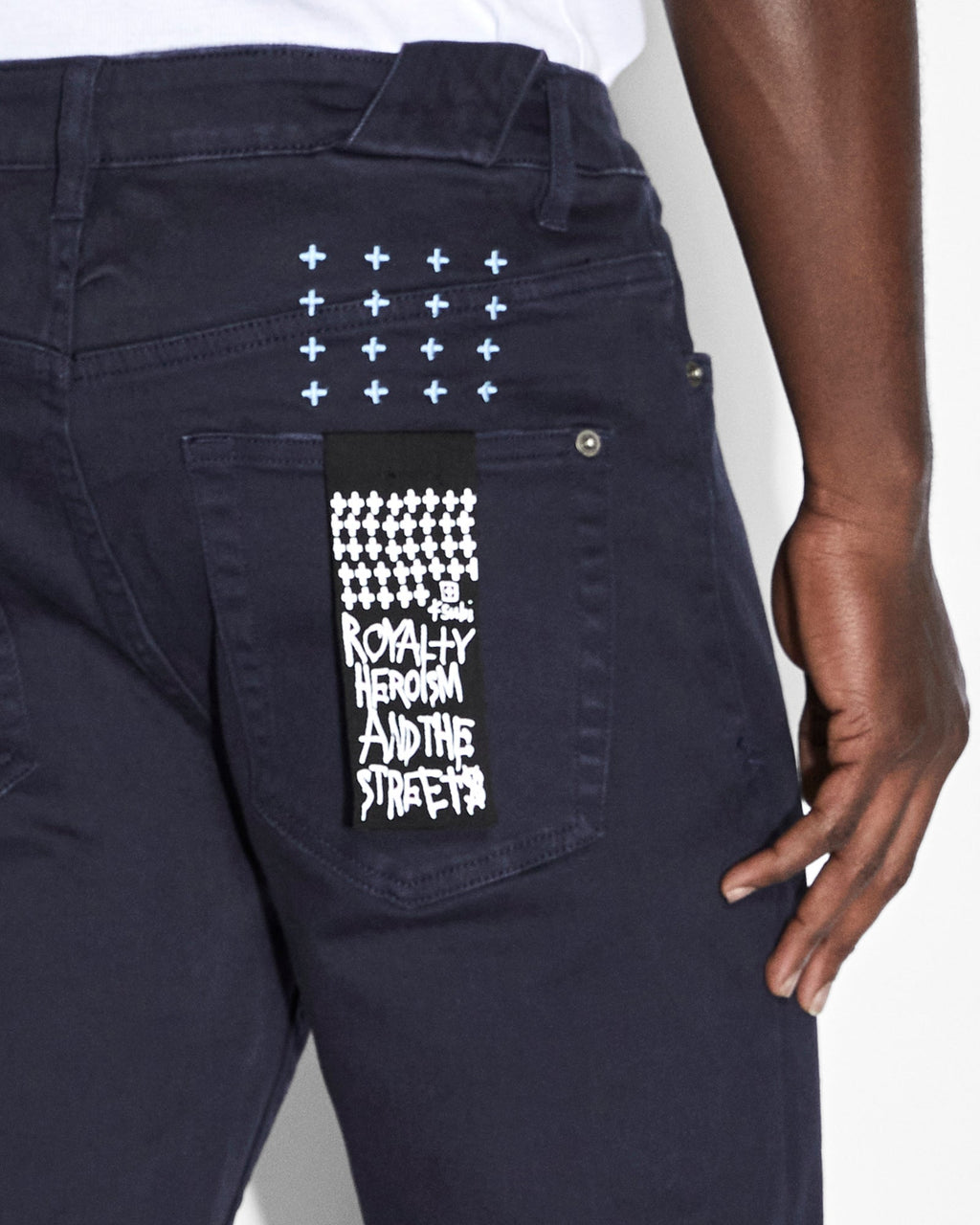 Mens Chitch Nft Navy Slim Denim Jeans - Denim