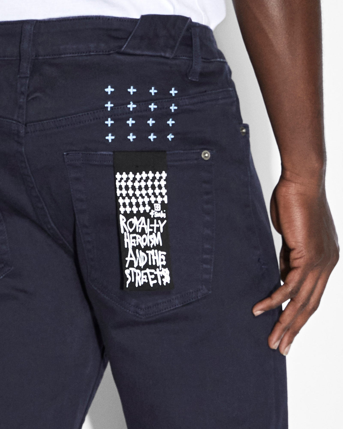 Mens Chitch Nft Navy Slim Denim Jeans - Denim