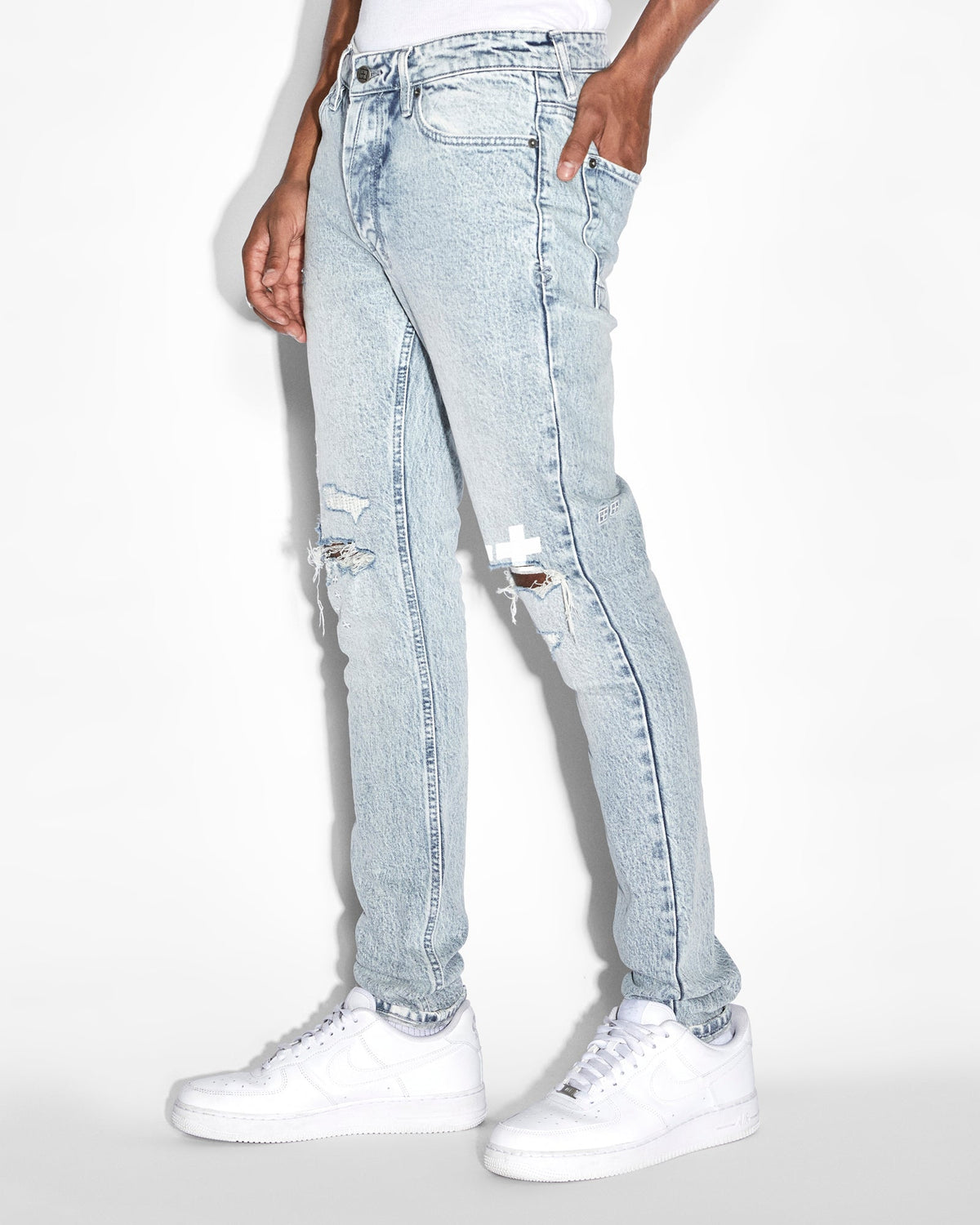 Mens Van Winkle Tricks Skinny Denim Jeans - Denim