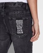 MENS CHITCH KUT OUT BLACK DENIM JEANS