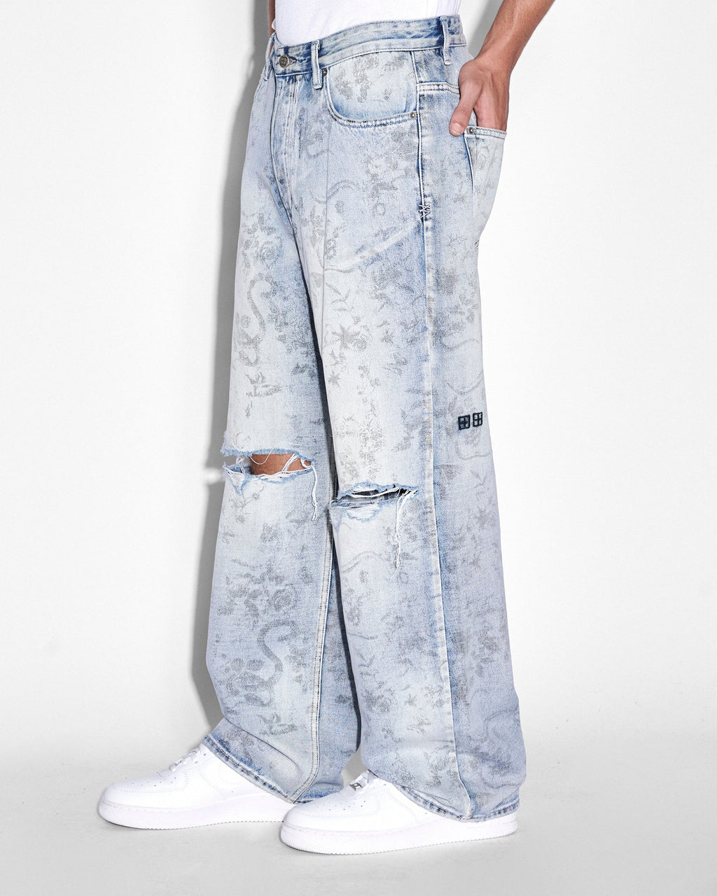 Mens Maxx Unearthly Baggy Denim Jeans - Denim
