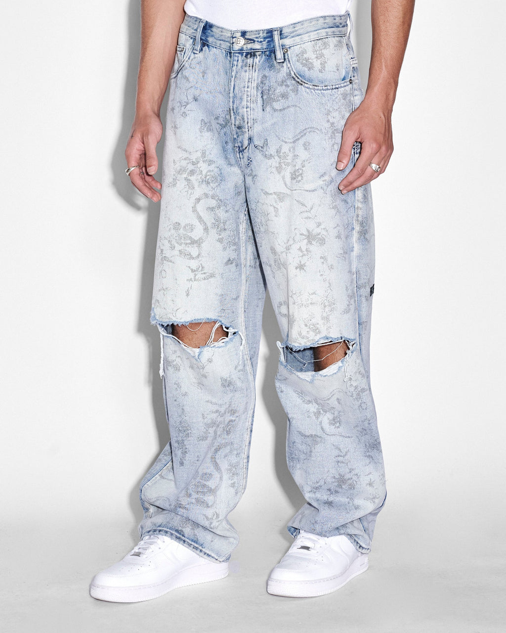 Mens Maxx Unearthly Baggy Denim Jeans - Denim