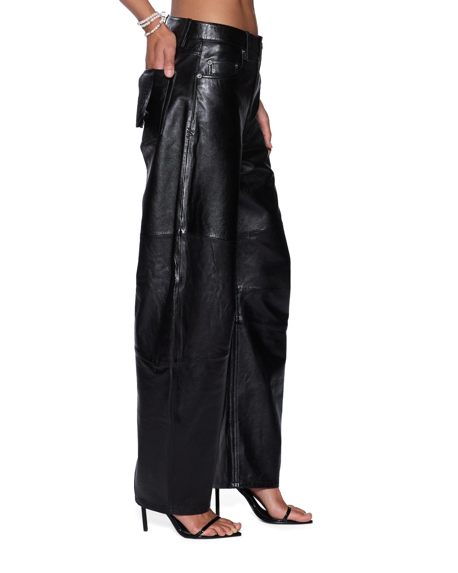 WOMENS BARREL PANT BLACK BARREL LEG PANTS