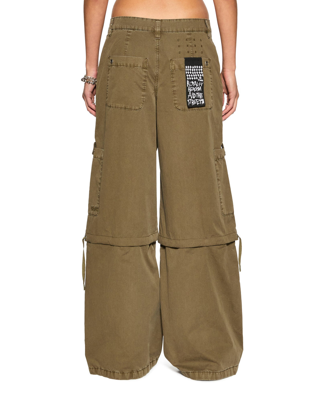Womens Baggy Cargo Khaki Oversized Pants - Khaki