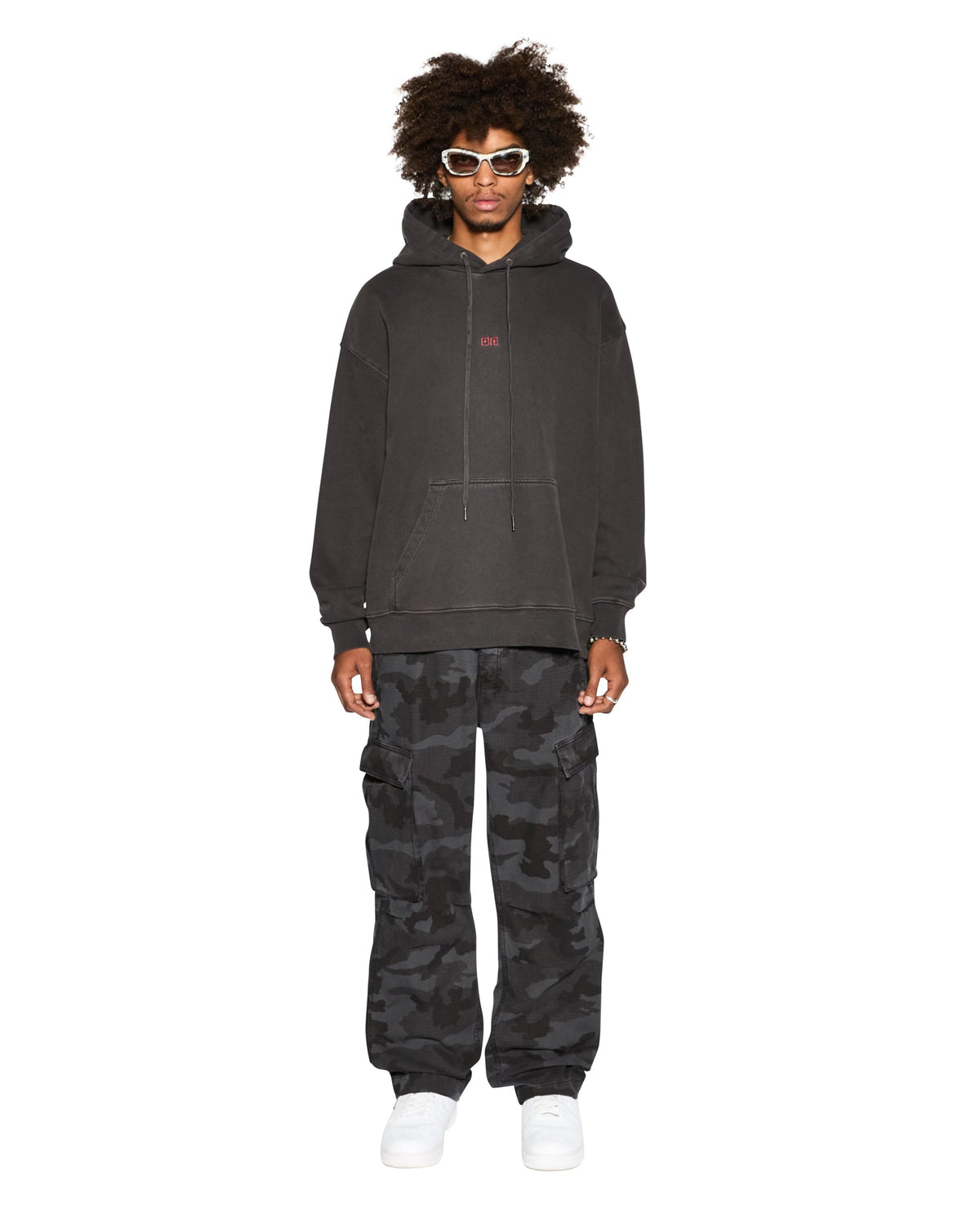 MENS FUGITIVE CARGO BLACK CAMO PANTS