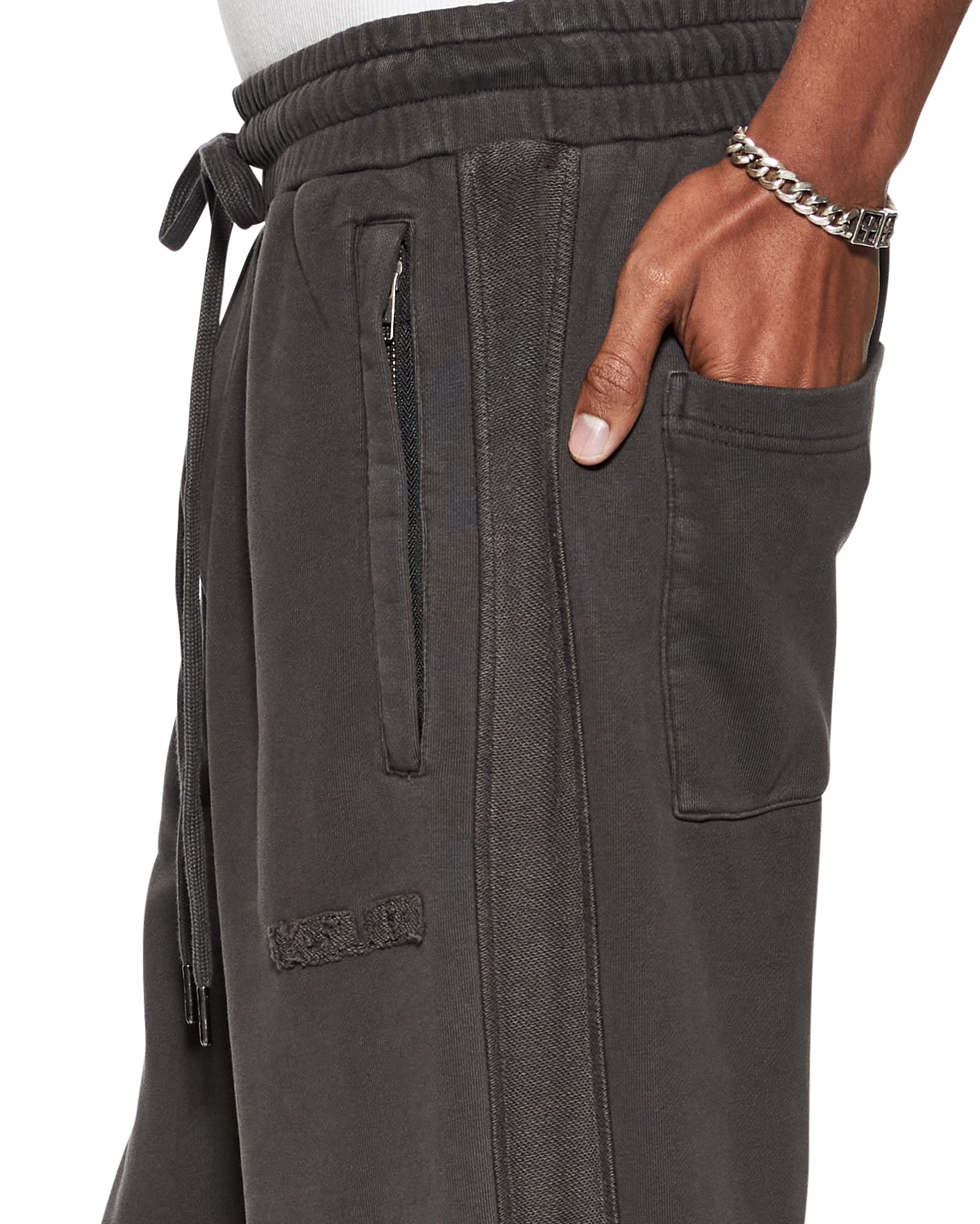 MENS  INVERSED SYNTHESIS PANT FADED BLACK RELAXED PANTS