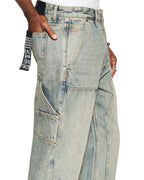Mens Operator Pant Stagelight Straight Tapered Denim Jeans - Denim