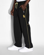 Mens Synthesis Pant Black Yellow Slim Pants - Black