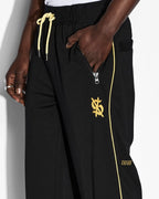 Mens Synthesis Pant Black Yellow Slim Pants - Black