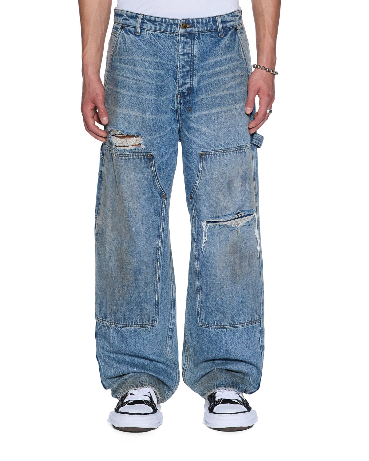 MENS OPERATOR PANT 70'S BLUE DENIM JEANS