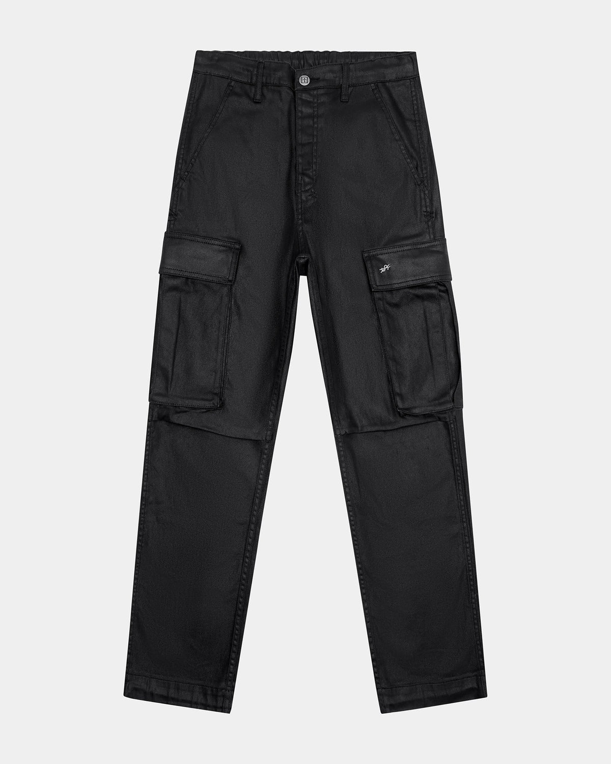 Mens Fugitive Cargo Waxed Relaxed Pants - Black