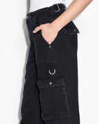 WOMENS LOW RIDER STEALTH CARGO DENIM JEANS