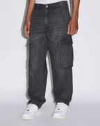 MENS RIOT CARGO PANT FADED BLACK PANTS