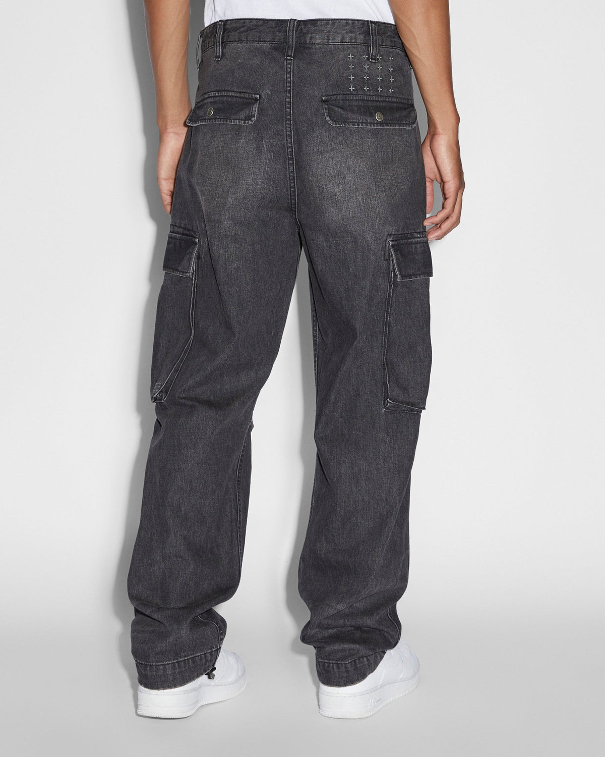 MENS RIOT CARGO PANT FADED BLACK PANTS