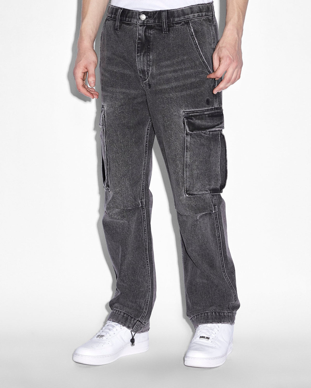 MENS RIOT CARGO PANT ANGST BLACK PANTS