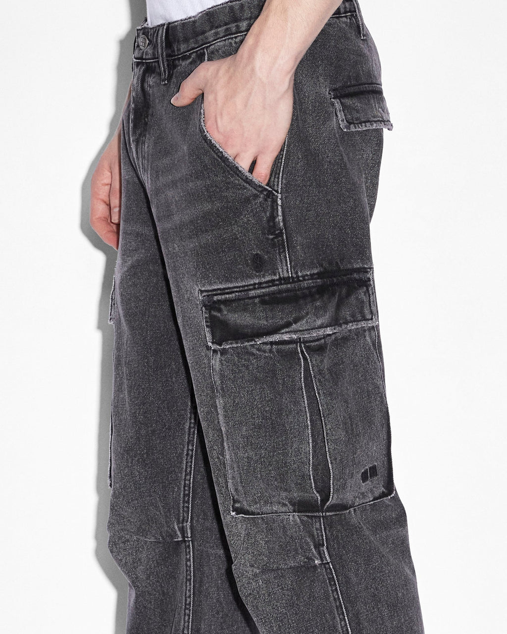 MENS RIOT CARGO PANT ANGST BLACK PANTS